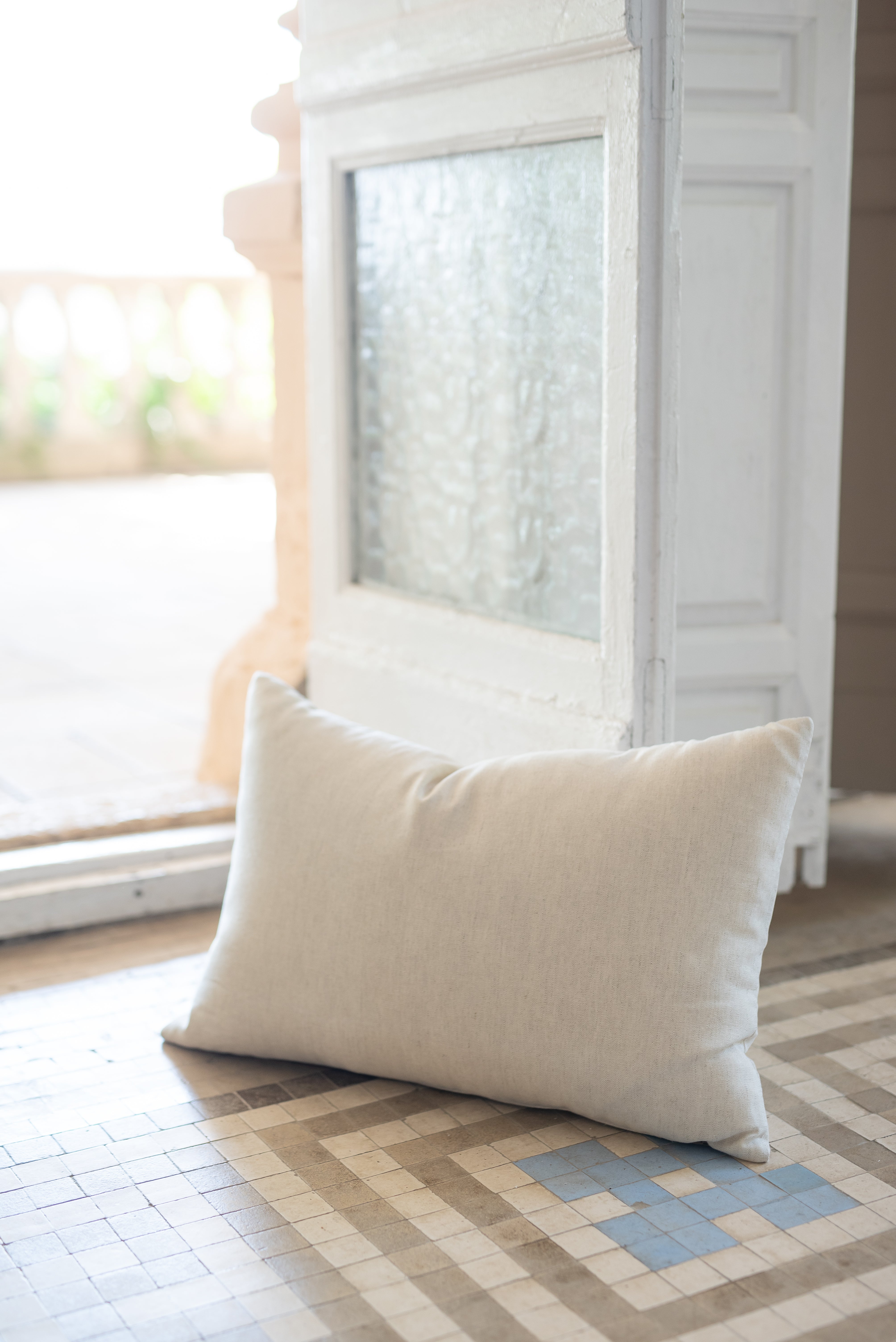 Cojín Artesano  ECO Beige Suave Liso