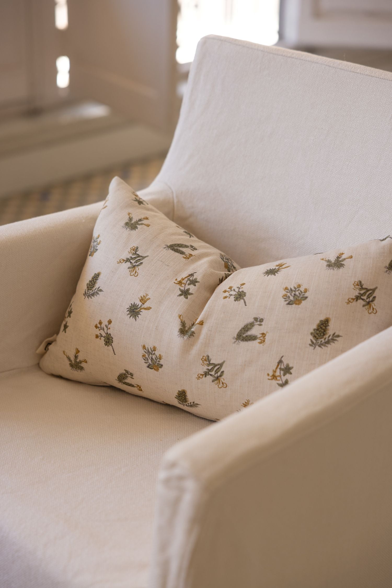 Butaca Artesana Lino Blanco