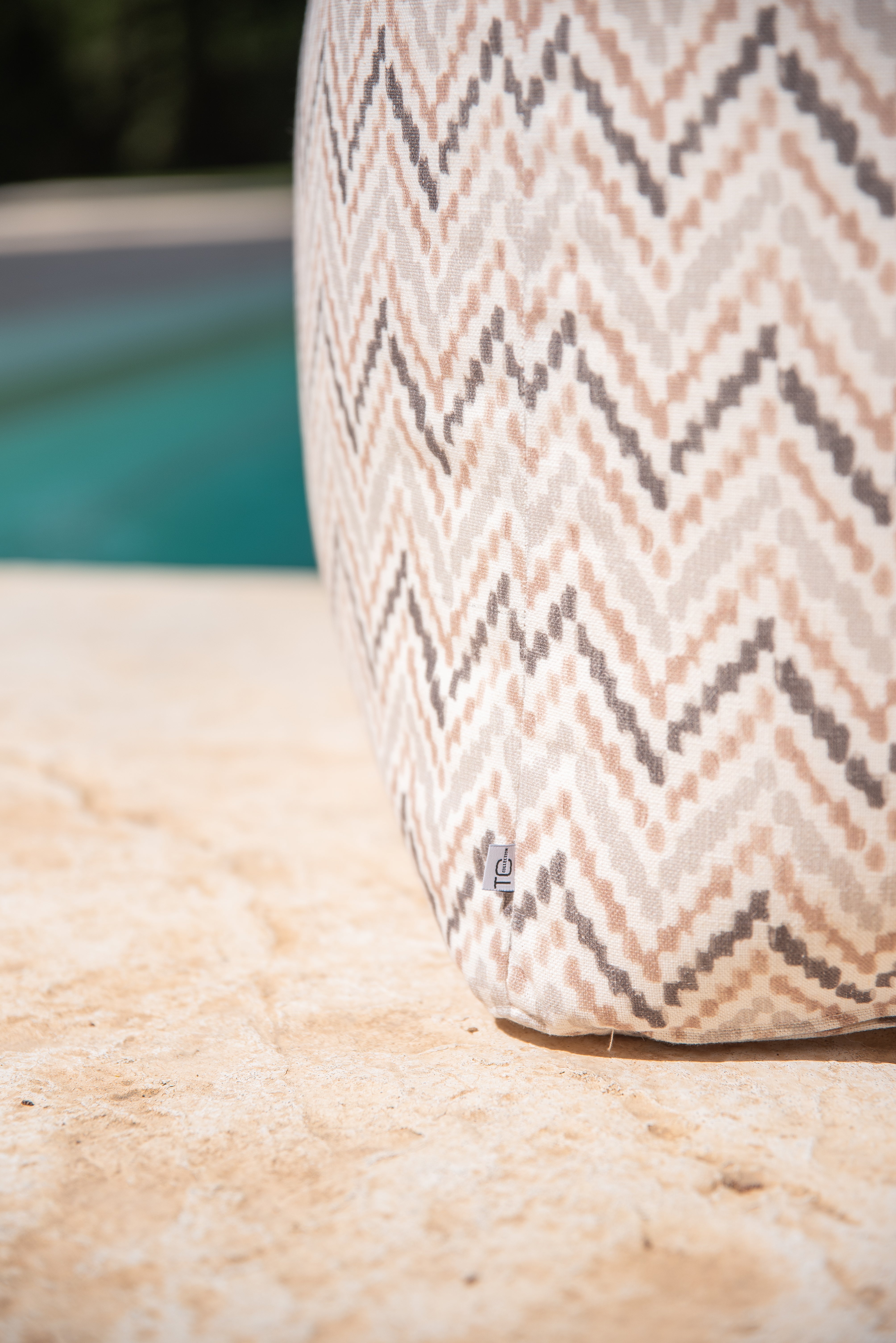 Pouf Exterior 45x45 cm Zig Zag