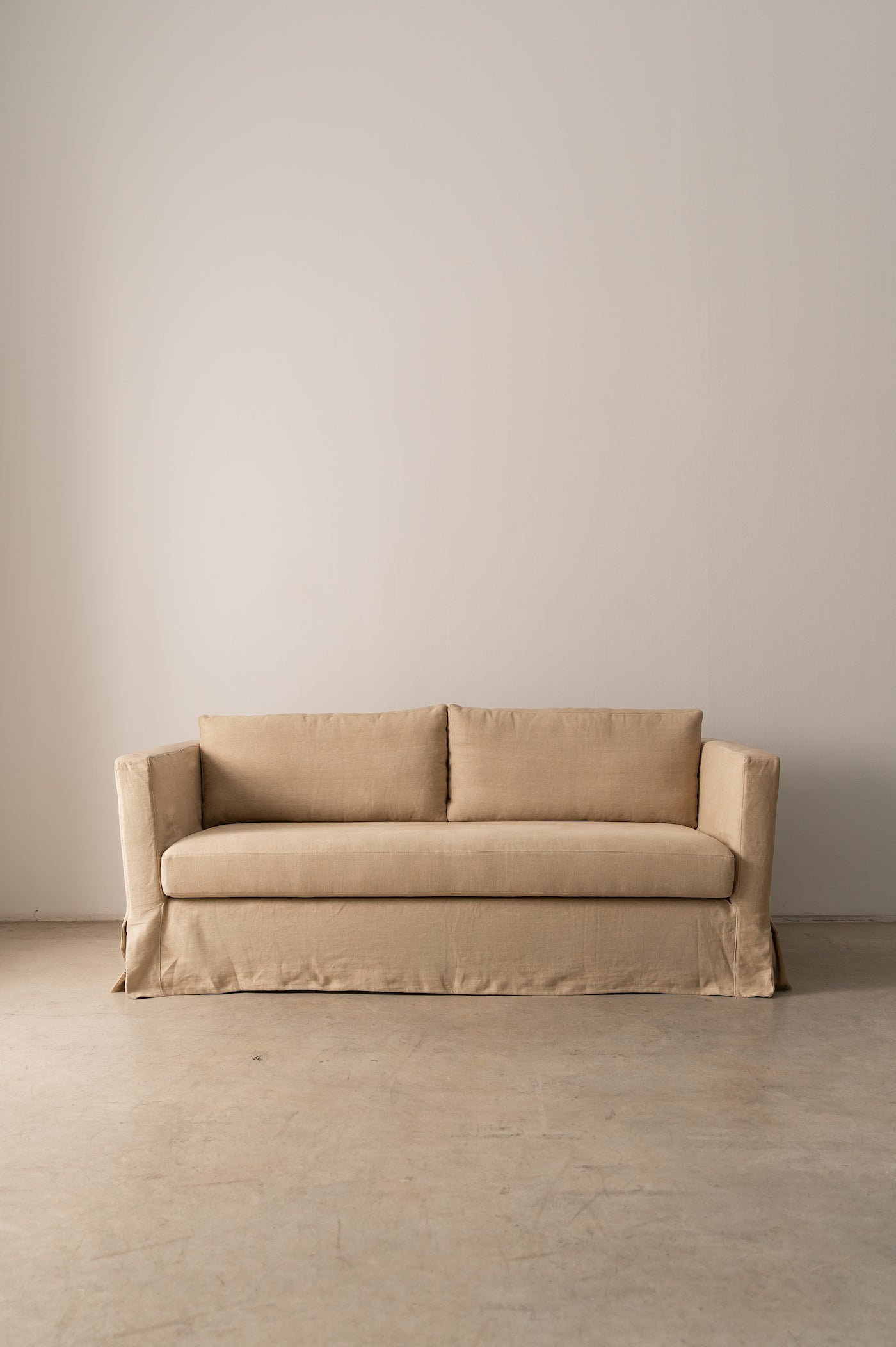 Sofá artesano Roma lino tierra estilo mediterráneo - TC Collection


