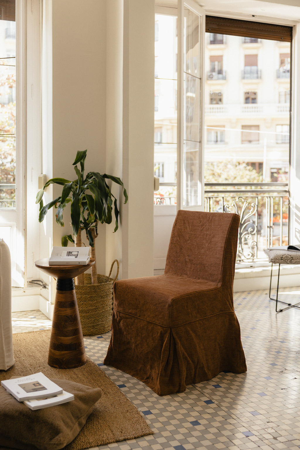 Silla Artesana con Funda de Lino