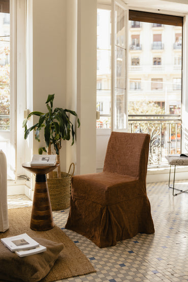 Silla Artesana con Funda de Lino