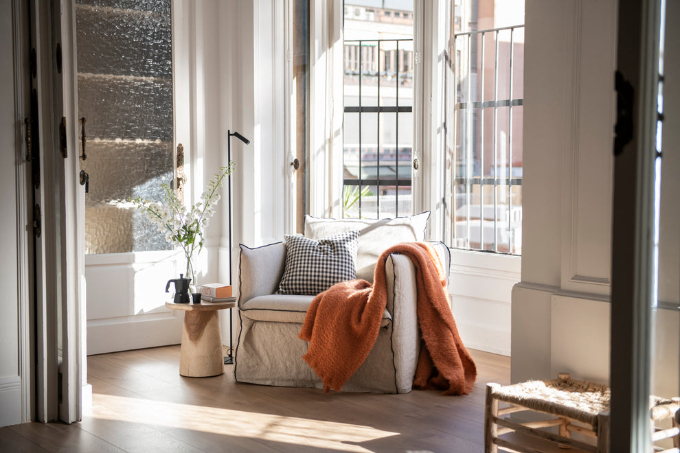 Sillón Artesano Torrefiel - Lino Natural con Hilatura Overlock | TC ...