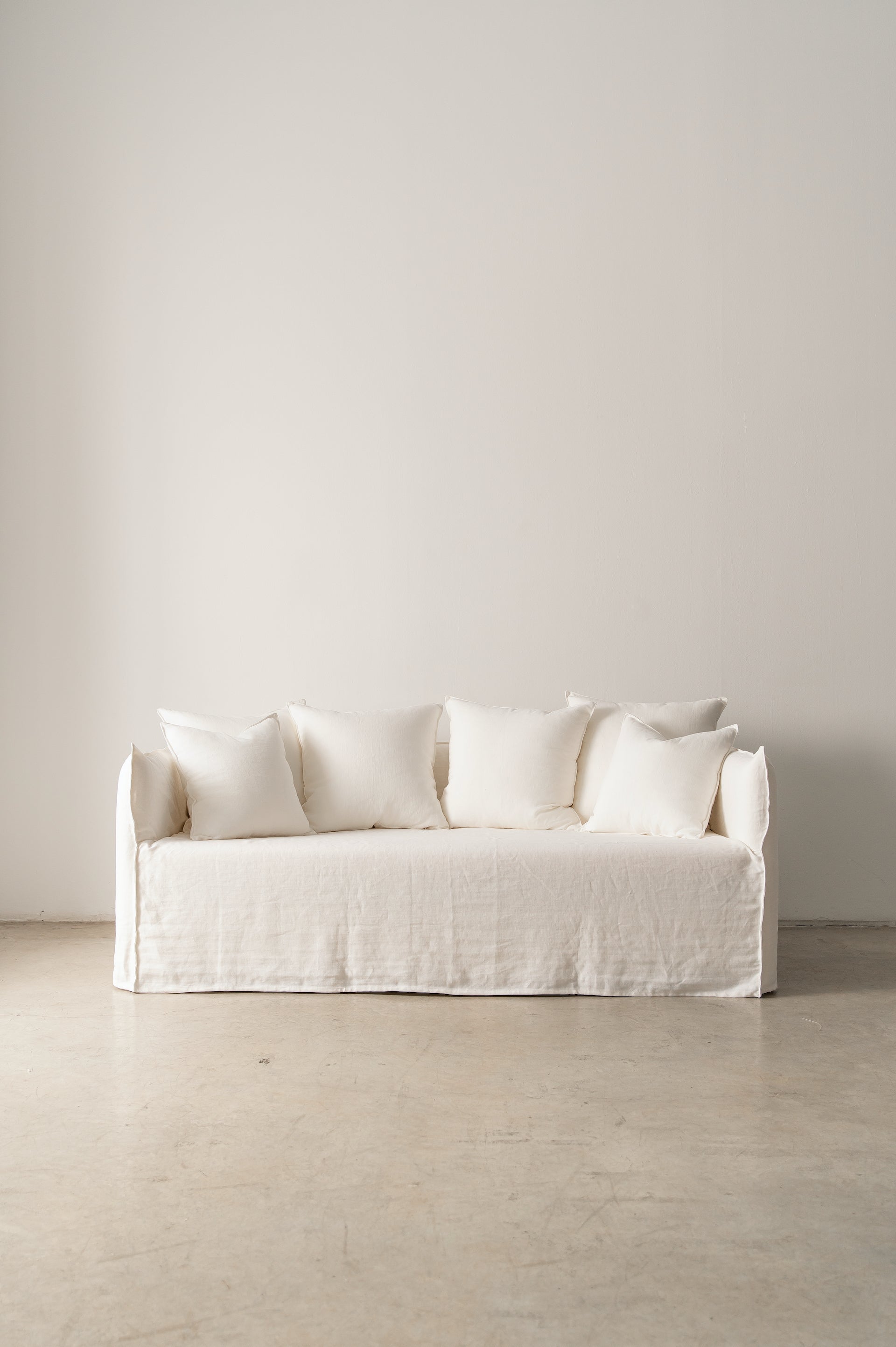 Sofá Artesano Nomad  200x95x70cm Lino | Blanco, Natura y Tierra