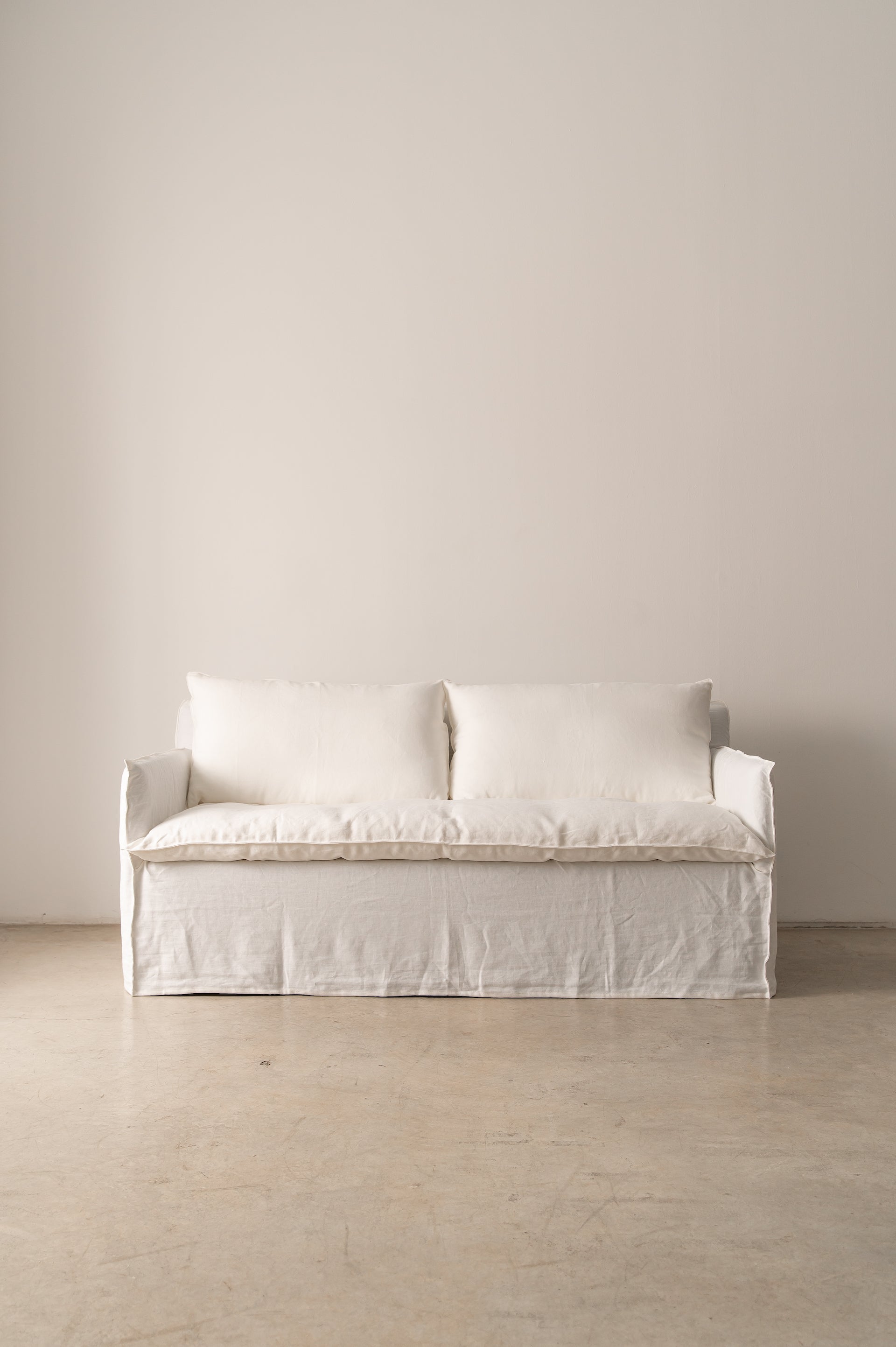 Sofá Artesano Provenza 200x95x70cm | Blanco, Natural y Tierra