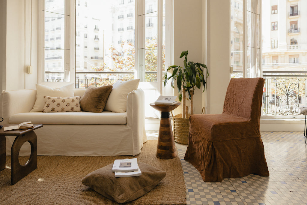 Silla Artesana con Funda de Lino